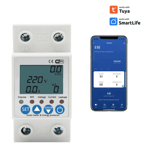 Διακόπτης μέτρησης γκράφιτι 63A Wifi Smartphone Control Circuit Breaker63A Ασύρματος μετρητής 2
