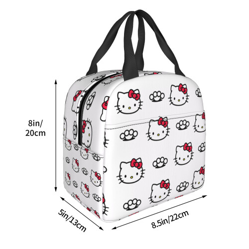 Φορητή τσάντα φαγητού Hello Kitty από αλουμινόχαρτο με μόνωση, αδιάβροχη και χοντρή, 2