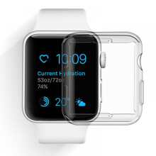 Průhledné pouzdro kompatibilní s Apple Watch Series 7 41mm/45mm, HD čirý ultratenký měkký TPU ochranný kryt pro displej