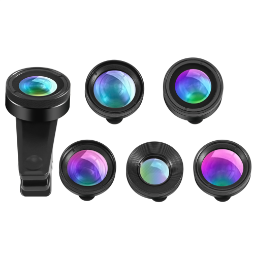 New6In1Kit Φακός Κάμερας Φωτογράφος Φακοί Κινητού Τηλεφώνου Μακρο-Ευρυγώνιοι Φίλτρο 2