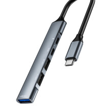 Stáisiún Dugaireachta USB C Tarmeek 5-in-1, 1Chalafort USB3.0, 2Chalafort USB2.0, 65W PD, 1Chalafort Sonraí Cineál-C Comhoiriúnach, Gléasanna
