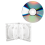 CD Storage Box 10-Piece Pack CD Case Plastic Double-Sided CD Storage Car CD Case Thickened DVD Case,White 3