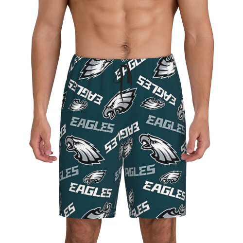 Ανδρικό κοντό παντελόνι πιτζάμας Eagles με αθλητικό λογότυπο ομάδας ποδοσφαίρου