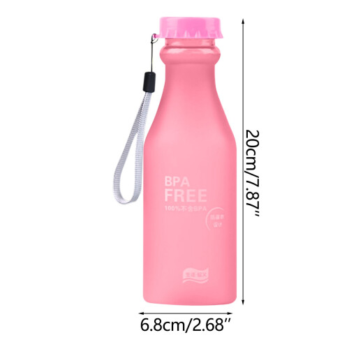 Μπουκάλι νερού Wzzjkit550ml, παχύρρευστο διαφανές ματ αθλητικό μπουκάλι για 2