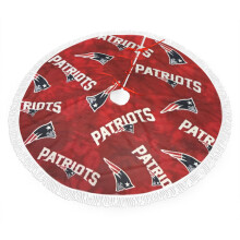 Gonna per albero di Natale con frange dei Patriots, compatibile con le decorazioni NFL, colori vivaci della squadra di football, facile da