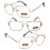 1 ζευγάρι μεταλλικά γυαλιά ηλίου Aviator No Line Progressive Trifocal με διαφανή φακό και ελατήριο 1