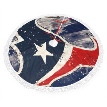 Sciorta Crann Plúsach Nollag Texans - Bronntanas do lucht leanúna NFL, Suiteáil Éasca, Dathanna Geala, Oireann do Chrainn 30" 36" 48"