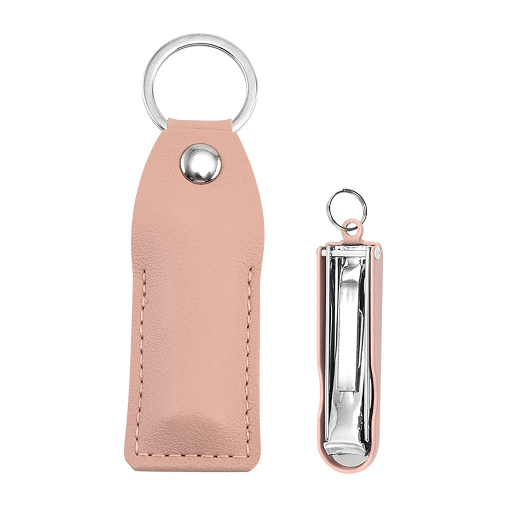 Stainless Steel Foldable Nail Clippers with Leather Travel Case and Builtin File for Precise Cutting