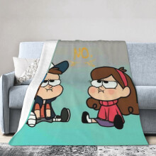 Gravity Falls -hotellihuopa, anime-huopa sängylle, sohvahuopa, erittäin pehmeä fleecehuopa makuuhuoneen olohuoneeseen, 60 x 50 tuumaa