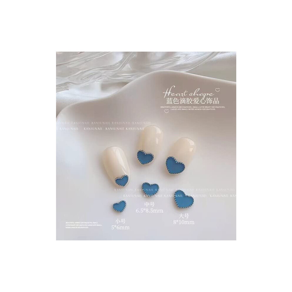 Mixed Size Peach Heart Alloy Nail Art Metal Charms for DIY Jewelry Accessories
