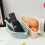 Wsevypo Sink Basket, Triangular Multifunctional Drain Shelf Sink Storage Holder 2