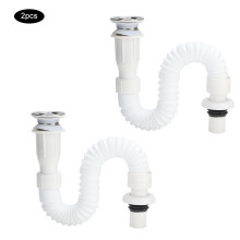 Manguera de desagüe, 2 unidades, 32 mm, manguera de desagüe para lavadora, tipo aleta, flexible, para lavabo de baño, accesorios de desagüe.