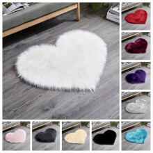 Tapis Hariumiu, grande capacité d'absorption d'eau, texture douce, forme cœur, antidérapant, acrylique, moelleux, usage domestique