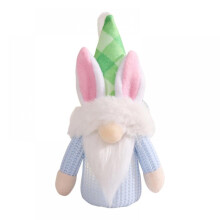 Osterhasen-Gnome-Puppe, gesichtsloser Gnom, Plüsch-Zwergenelfenpuppe, gestrickte Puppenanhänger, Kindergeschenk, Osterhasen-Ornamente (mit Licht)