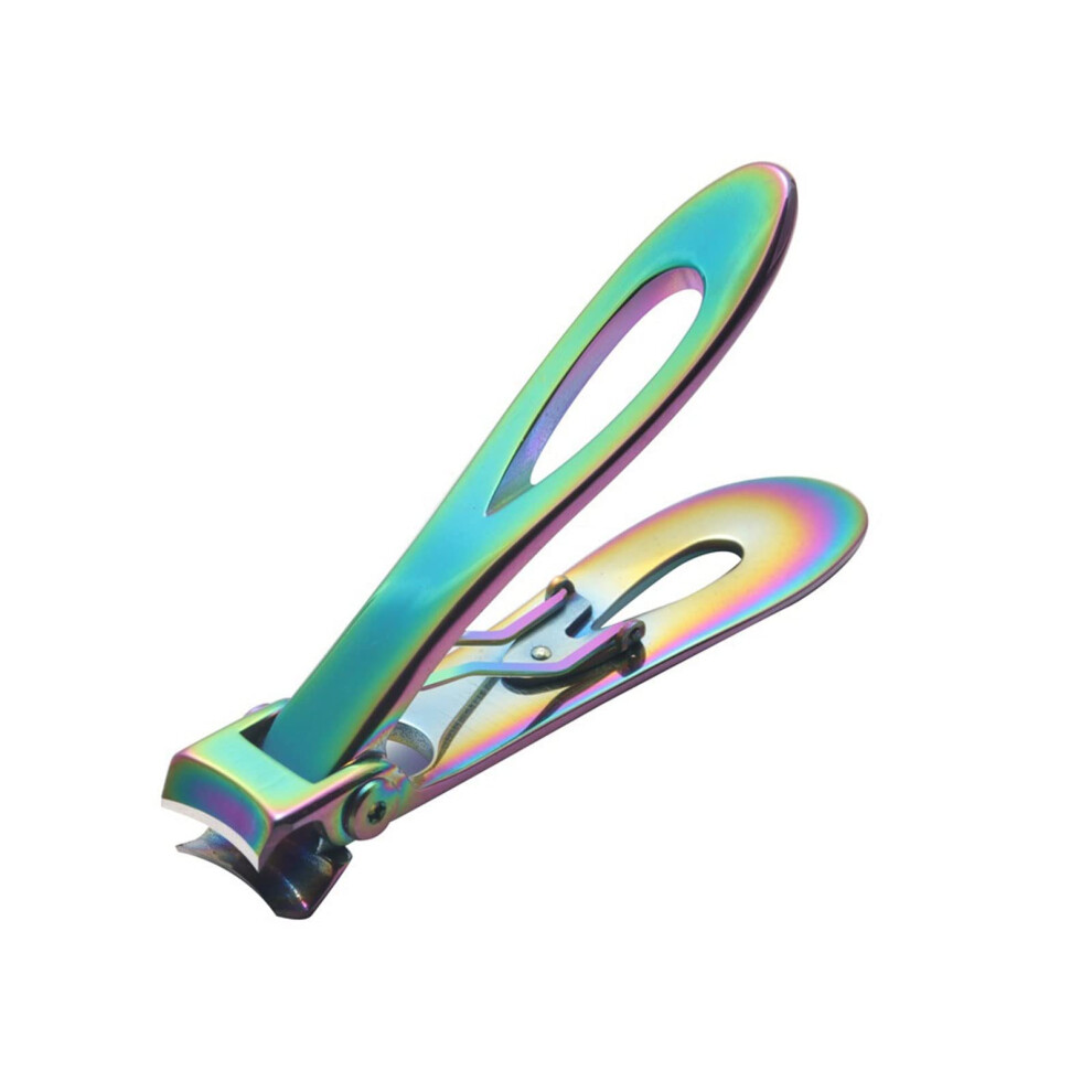 Green Stainless Steel Nail Clipper With Wide Jaw 88Mm Ergonomic Cutter For Thick Nails