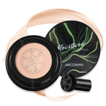 CC Cream Foundation with Mushroom Head Air Cushion, Ivory, 24H Flawless Coverage and Hydration