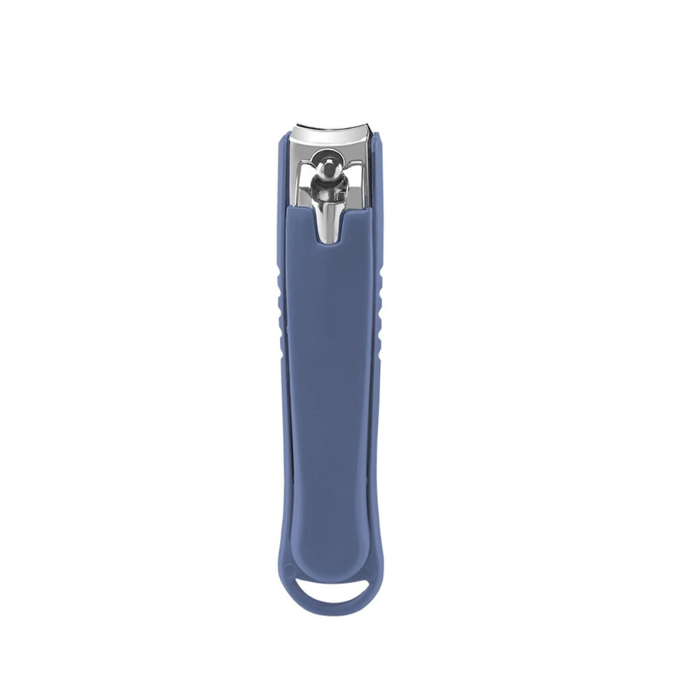 Large Carbon Steel Nail Clipper with Catcher, Professional Toenail Clipper, Blue ABS Handle