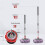 Spin Mop Cleaning Set with Extended Handle and 3 Microfiber Refills for Home Floors 3