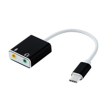 Usb Type C To 3.5Mm Jack Sound Card Adapter, High Fidelity Audio Interface With Stereo Output And Microphone Input, Plug And Play External Sound Card