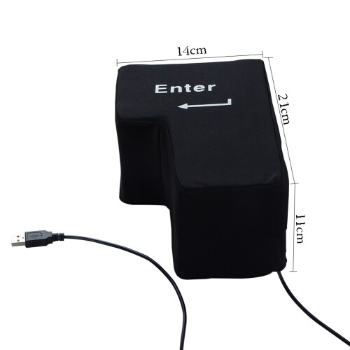 Comfortable Desktop Pillow Big Enter Supersized Key Release Pressure Easy To Use USB Plug In For Gaming Office Work 2
