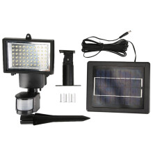 Solar schijnwerper voor buiten, koel wit, automatische schemering-tot-dageraad, waterdicht, verstelbare hoek, snel opladen, lange gebruiksduur.