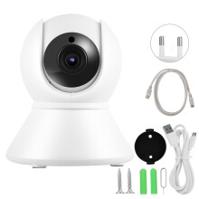 Smart Home Cameras Indoor Security, HD Baby Monitor With Night Vision Motion Detection Two Way Audio Pan Tilt Cloud Storage SD Card Remote Viewing