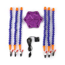 Soldering Kit with Flexible Arms Helping Hands Soldering Station Third Hand Soldering Tool for Electronic Repair Jewelry Crafts, 6-Arm Adjustable