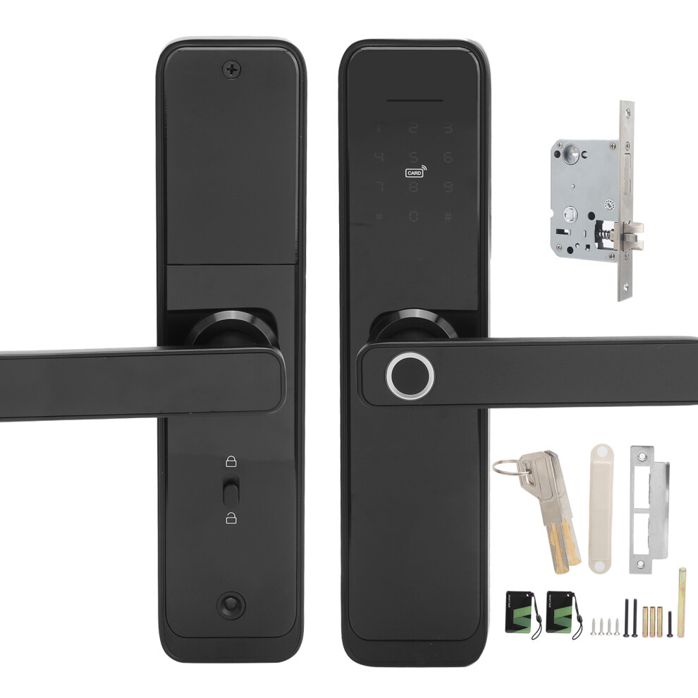 Digital Biometric Door Lock Electronic Auto Door Lock Wifi Smart Biometric Door Lock With Fingerprint Passcode Ic Card Emergency Key For Home Office 9439860842672