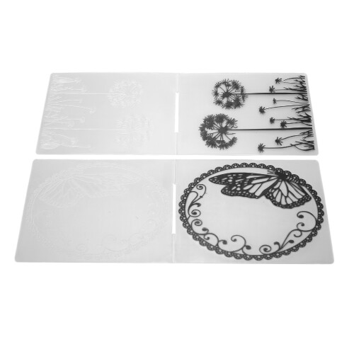Personalizing Your Home Decor: Embossing Folder Stencil Set for Creative Wall Decor Projects (2Pcs) 2