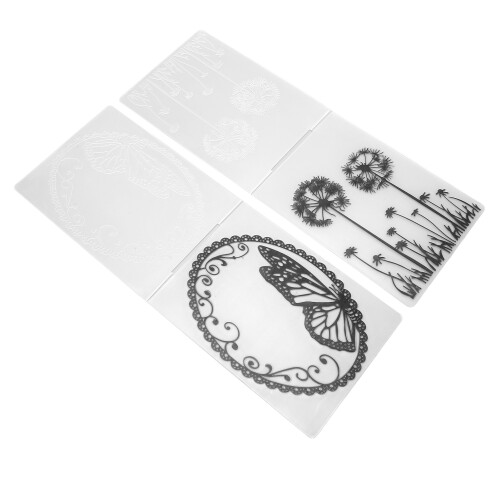 Personalizing Your Home Decor: Embossing Folder Stencil Set for Creative Wall Decor Projects (2Pcs) 1