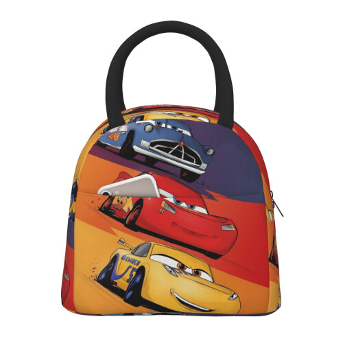 Φορητή τσάντα φαγητού Cars Lightning Mcqueen με μόνωση, ψυγείο, τσάντα Tote με μπροστινή τσέπη