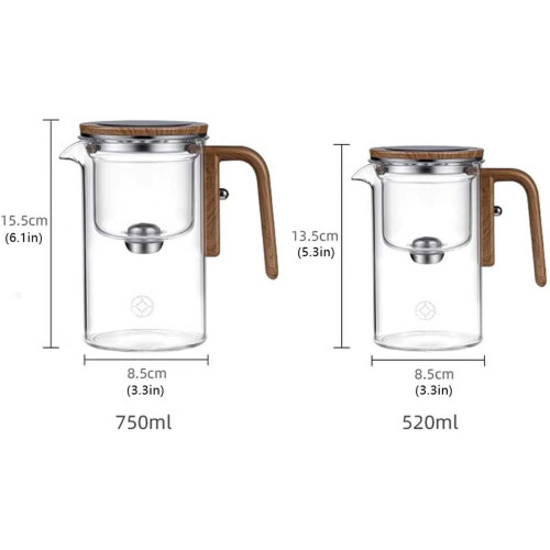 Enchanti Tea Magic Pot, Γυάλινη Τσαγιέρα με Σουρωτήρι & Εγχυτήρα, Διαχωριστής Νερού Τσαγιού 1