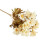 Künstliche Chrysantheme mit grünem Blatt, einzeln, gelb 4