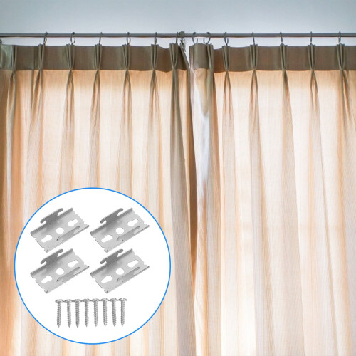 6 Sets Bracket Drapes Shelf Metallic Curtains Home Ceramic Tile Rod Iron 1