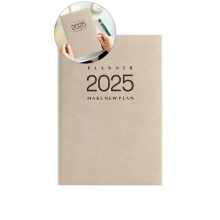 WNFJR2025 Week- en maandplanner, januari-december 2025, zachte kaft, dik papier, school, werk, kantoor, compatibel met WNFJR
