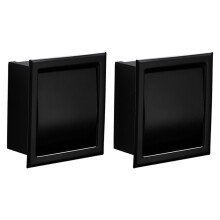 2x versenkter Toilettenpapierhalter, Doppelrollen-Toilettenpapierbox aus Edelstahl für Badezimmer, Wandmontiertes Toilettenpapierregal