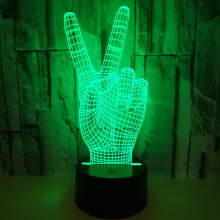 Lampada stereo Victory Creative Gesture3d Vision a LED decorativa individuale da tavolo, lampada da comodino/scrivania per camera da letto.