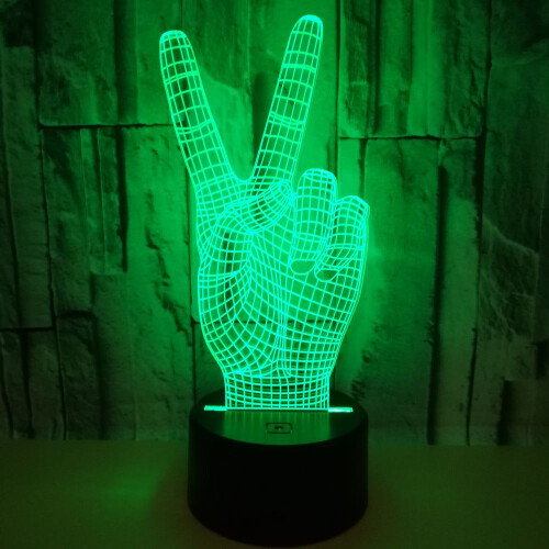 Στερεοφωνική λάμπα Victory Creative Gesture3d Vision, διακοσμητική ατομική επιτραπέζια λάμπα,