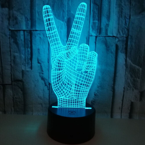 Στερεοφωνική λάμπα Victory Creative Gesture3d Vision, διακοσμητική ατομική επιτραπέζια λάμπα, 2