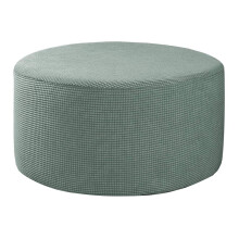 Copripoggiapiedi rotondo, copriottomana elasticizzato antipolvere, protezione poggiapiedi, verde