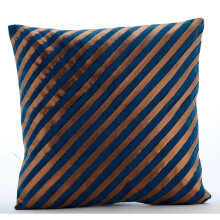HomeCentric-koristetyynynpäällinen, sinivihreä, 2 kpl pakkaus, 30x30 cm, Art Silk, vinot metalliset laskokset - yhteensopiva kuparikoristeiden