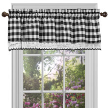 Achim Classic Buffalo Check -verhohelma, musta, 35 cm x 147 cm