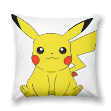 Pluche kussensloop met Pikachu-print, verkrijgbaar in meerdere maten, extra comfortabel en vuilafstotend.