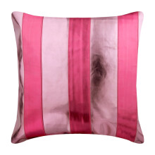 Tyynynpäällinen, pinkki20"x20" (50x50cm) tyynynpäälliset, keinonahkaiset metalliset koristetyynynpäälliset, raidallinen kuvio moderni tyyli -