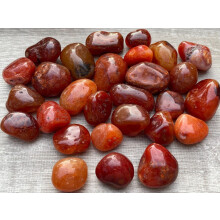 Carnelian Pebble, 1.5-2 Inch Large Tumbled Carnelian Stones