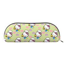 Hello Kitty leren etui met ritssluiting, grote capaciteit, multifunctionele PVC opbergtas.