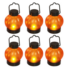 Víspera de Todos los Santos LED-Lichter Halloween Kürbis Kürbis LED-Lichter Kürbisdekor Teelichter 6 Stück LED-Lichter