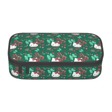 Hello Kitty etui met kerstprint, grote inhoud, vakken, ritssluiting, multifunctioneel