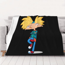 Manta Hey Arnold para Ar Condicionado, Manta de Flanela Quente e Aconchegante para Sofá, Cama, Decoração de Casa (203 x 152 cm)
