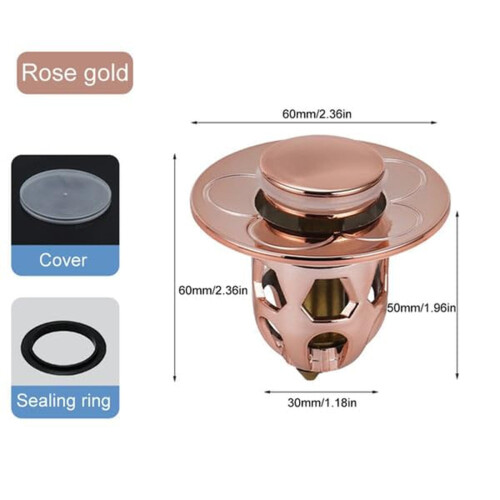 Clearance Sale!Giyblacko 2PC Washbasin Electroplating Drainer Bouncing Core Washbasin Pool Basin Copper Core Push Type Bouncing Core Leaking Plug 2